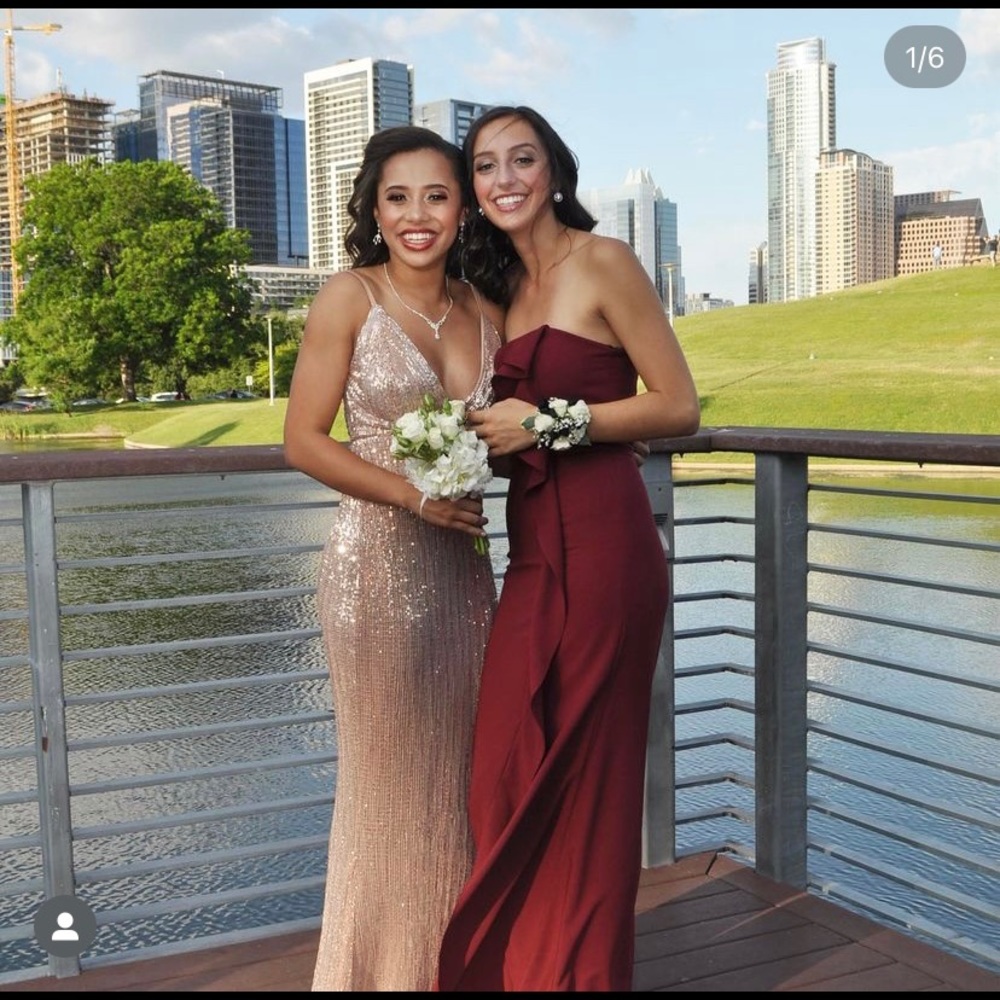 Gold sequin maxi dress